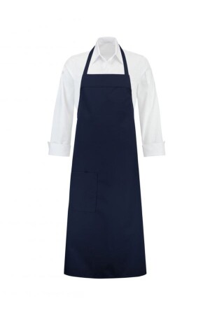 Önlük Lacivert Cepli Aşçı Önlüğü Mutfak Önlüğü Chef Apron Askılı Önlük Unisex lacivertönlükcepli - 2