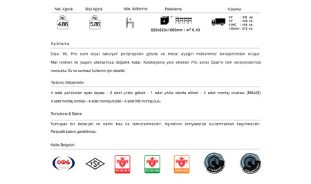 Opal-ML Pro Stuhl 2 Stück - 7