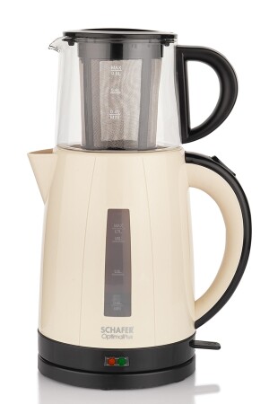 Optimal Plus Çay Makinesi Çaycı Krem - Cam Demlik Çaycım SHF-OPTMLCYMK-KRM01 - 1