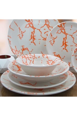 Orange Marble 24 Parça 6 Kişilik Yemek Takımı 8681349098730 - 4