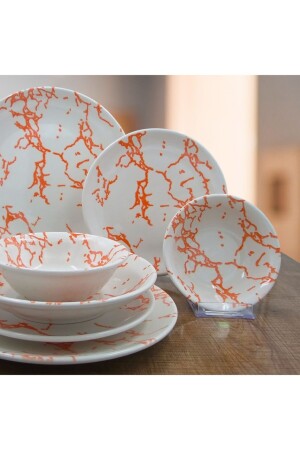 Orange Marble 24 Parça 6 Kişilik Yemek Takımı 8681349098730 - 5