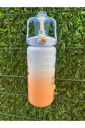 Orange Motivation Wasserflasche 2000 ml Wasserflasche, Bpa-frei | - 7