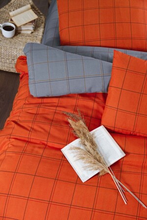 Orange Nevresim Takımı Çift Kişilik 4 Parça 200x220-oranj M0012587 - 4