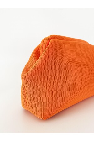 Orangefarbene Clutch-Handtasche für Damen - 3