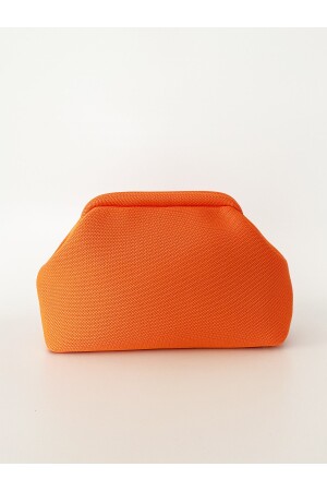 Orangefarbene Clutch-Handtasche für Damen - 6