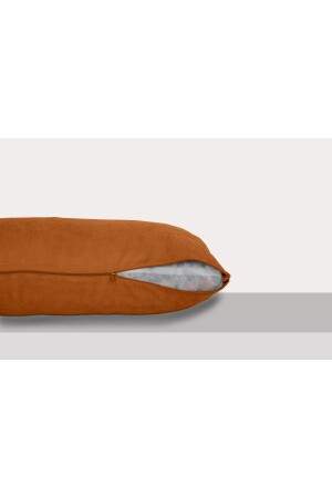 Orangefarbener, gerippter Sofa-Rücken-Überwurf-Kissenbezug – Sofakissen – großer Überwurf-Kissenbezug kz4904 - 4