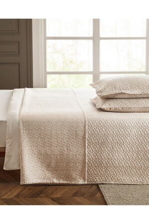 Ordre Çift Kişilik Yatak Örtüsü - Bej - Madame Coco