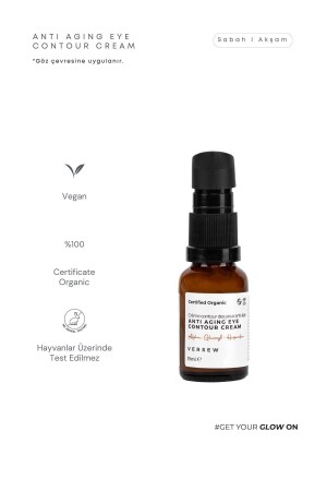 Organik Anti Aging Yaşlanma Karşıtı Göz Çevresi Bakım Kremi 15 ml - 6