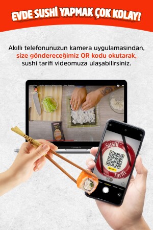 Organik Bambu Sushi Mat - Doğal Nori Sushi Yosunu Elisagidabambumatsushiyosunu - 6