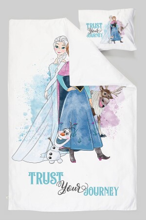 Organik Bebek Nevresim Takımı (100X150) - Cartoon Serisi - Frozen Elsa Ve Anna ETNTB1BCCS006 - 5