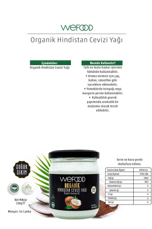 Organik Hindistan Cevizi Yağı 150 ml (Soğuk Sıkım) - 5