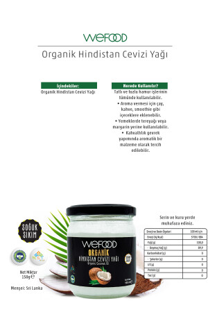 Organik Hindistan Cevizi Yağı 150 ml (Soğuk Sıkım) 8681749104451 - 7