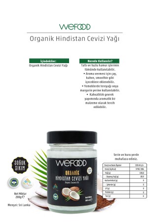 Organik Hindistan Cevizi Yağı 300 ml (Soğuk Sıkım) - 4