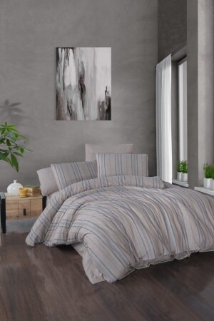 MNZ-Organic Cotton Linen Duvet Cover Set 1057 - BONJARDİNHOME