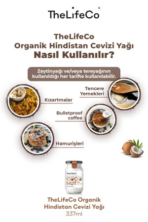 Organik- Soğuk Sıkım Hindistan Cevizi Yağı 337 Ml (vegan) - 8