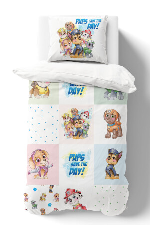 Organik Tek Kişilik Nevresim Takımı - Cartoon Serisi - Paw Patrol Patchwork ETNTT1BCCS030 - 3