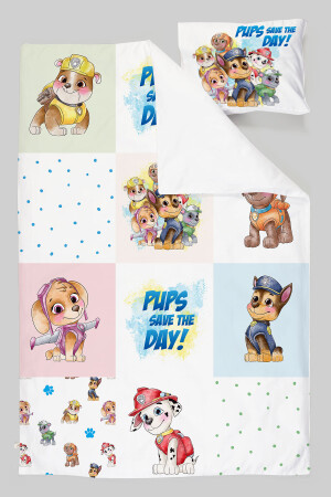 Organik Tek Kişilik Nevresim Takımı - Cartoon Serisi - Paw Patrol Patchwork ETNTT1BCCS030 - 4