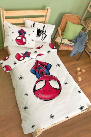 Organik Tek Kişilik Nevresim Takımı - For Baby Serisi - Spiderman BSNVRTK00T038 - 1