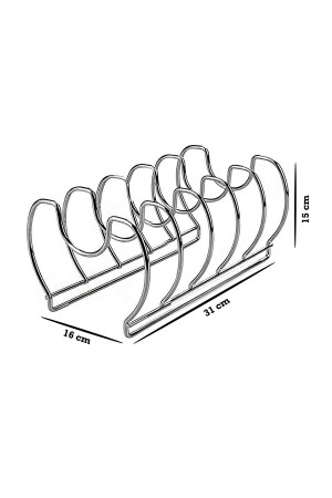 Organizer für Pfannen und Topfdeckel aus Metall mit 6 Fächern DH00003 - 4