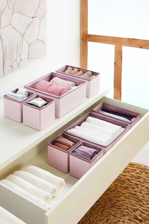 Organizer mit 4 Schubladen – Rosa - 1