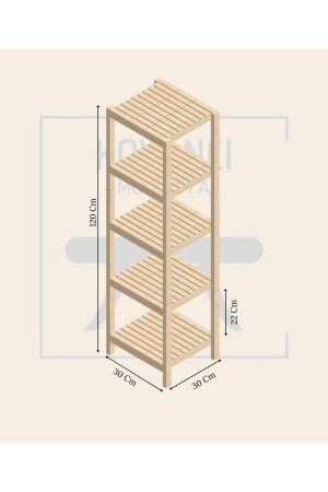 Organizer mit 5 Regalen aus Holz Kilic551989130 - 6