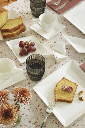 MNZ-Origami 26 قطعة مربع الفطور / الخدمة المجموعة لـ 6 أشخاص مربع 153 03. 08. 0607 - Karaca