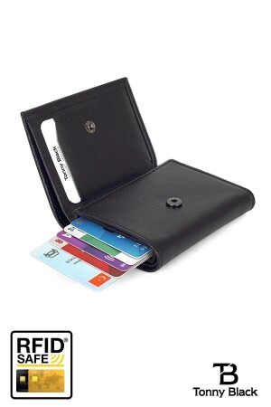Original-Geldbörse mit Automatikmechanismus, RFID-Schutz und Diebstahlschutz, mit Geld- und Kartenhalter TBRC0001 - 4