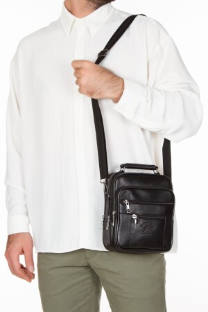 Original Herren-Hand- und Umhängetasche aus echtem Leder, dehnbare Stahltasche LT-5323 - 8