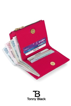 Orijinal Kadın Kartlıklı Kağıt & Bozuk Para Bölmeli Timsah Croco Model Şık Mini Kartlık Cüzdan TBKK00002 - 8