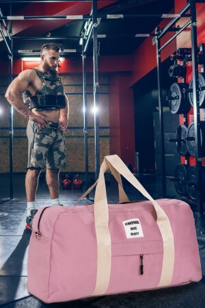 Orijinal Unisex 2 Bölmeli Önü Fermuarlı Uzun Askılı Geniş Hacimli Seyahat Gym Fitness Spor Çantası - 7