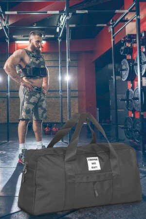 Orijinal Unisex 2 Bölmeli Önü Fermuarlı Uzun Askılı Geniş Hacimli Seyahat Gym Fitness Spor Çantası - 2