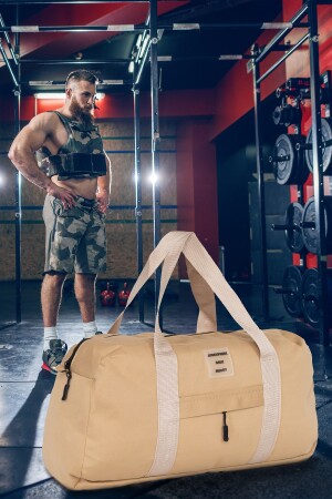 Orijinal Unisex 2 Bölmeli Önü Fermuarlı Uzun Askılı Geniş Hacimli Seyahat Gym Fitness Spor Çantası - 7