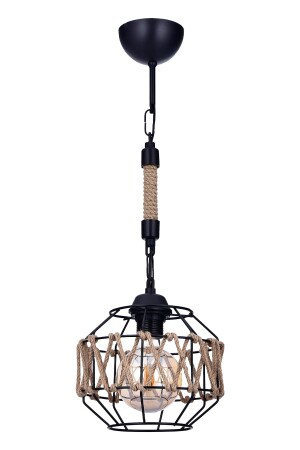 Orion Luxe Rope Single Pendant Kronleuchter (schwarz) VK. 1408 - 1