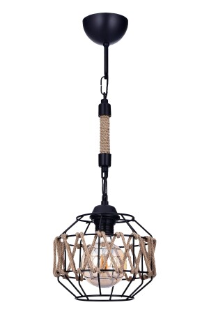 Orion Luxe Rope Single Pendant Kronleuchter (schwarz) VK. 1408 - 2