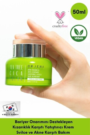 Tea Tree Cica Cilt Bariyer Onarıcı - Kızarıklık Ve Sivilce Karşıtı - Yatıştırıcı Krem - 50ml - Vegan 2065110 - 3