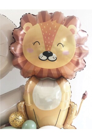 Orman Hayvanları Sevimli Aslan Folyo Balon 100 Cm - Partifabrik