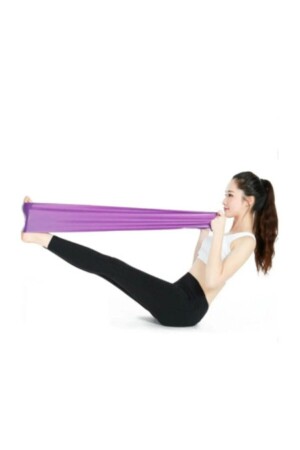 Orta Direnç Pilates Yoga Bandı Egzersiz Direnç Güç Lastiği - 1