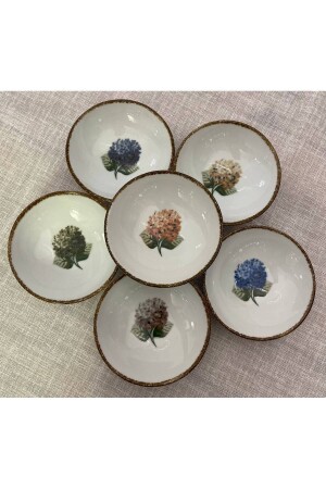 Ortanca 24 Parça 6 Kişilik Kaseli Porselen İkram Ve Kahvaltı Takımı - Porland