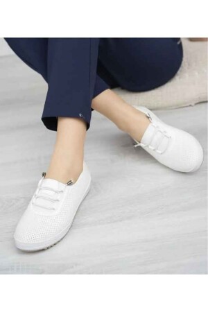 Orthopädische Daily Soft Damen-Ballerinas mit perforiertem Kordelzug und Haut - 3