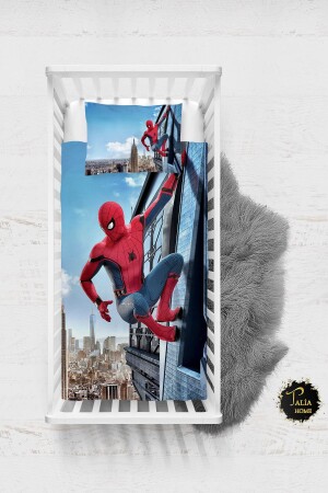 Örümcek Adam Spider-Man Desenli Bebek Nevresim Takımı Çarşaflı TLABN-102 - 1