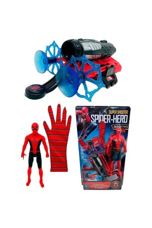 Örümcek Adam Spiderman Ağ Fırlatan Ok Atan Vantuzlu Eldiven Ve Işıklı Figür - 1