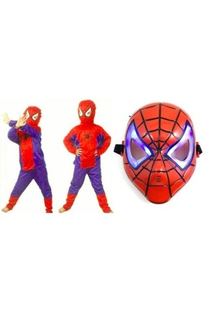 Örümcek Adam Spiderman Kostüm Işıklı Maske (BEDEN TABLOSU) - Retoys