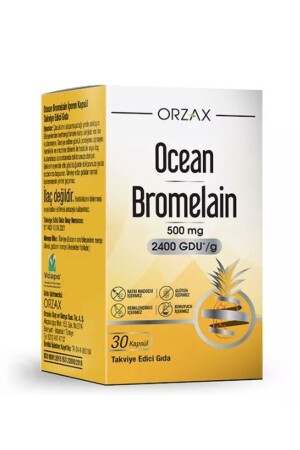 Orzax Bromelain 500 Mg Takviye Edici Gıda 30 Kapsül - 1