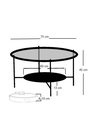 Oslo Couchtisch - Rauchglas / Schwarzes MDF 598222 - 5