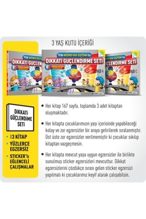 Osman Abalı Neuro Via Aufmerksamkeitsstärkungsset ab 3 Jahren + visueller Aufmerksamkeitstest DIKKATTESTIYS9 - 6