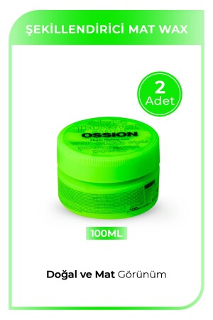 Ossion Matte Styling Wax Yeşil 100 ml X 2 Adet - 1