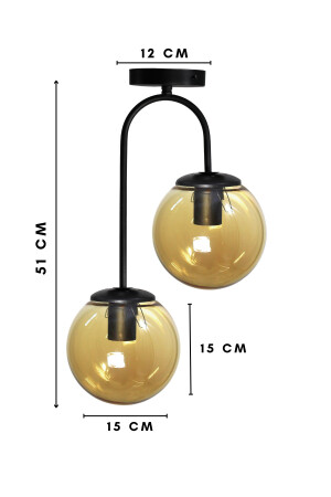 Otal 2-teiliger Lounge Bal Globe Glas – Kronleuchter – Wohnzimmer – Küche – Flur OTO-L - 4