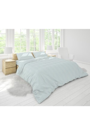 سلسلة الفندق MNZ خريعة الحرير ذات النسجة المشرقة القطن الساتين غطاء غطاء مجموعة 200x220 سم صبغات السرير المثبتة - EVYA