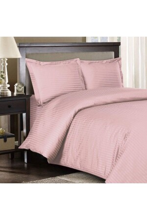 سلسلة الفندق MNZ خريعة الحرير ذات النسجة المشرقة القطن الساتين غطاء غطاء مجموعة 200x220 سم صبغات السرير المثبتة - EVYA