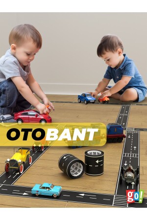 Otobant Eğitici Ve Eğlenceli Yol Yapım Bandı - Çocuk Trafik Bantı- Oyuncak Araba Hot Wheels - 1